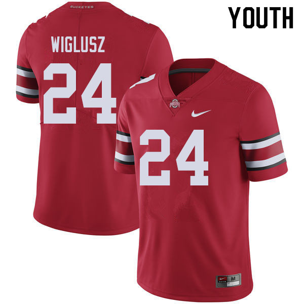 Youth #24 Sam Wiglusz Ohio State Buckeyes College Football Jerseys Sale-Red
